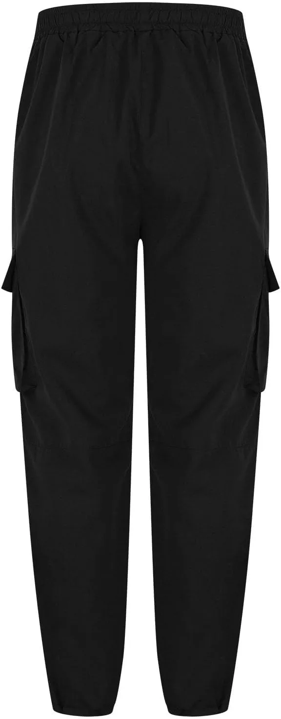 Dgoopd Cargo Pants for Men Baggy Straight Leg Joggers Drawstring Bottom Hiking Pants Workout Tactical Pants with Pockets