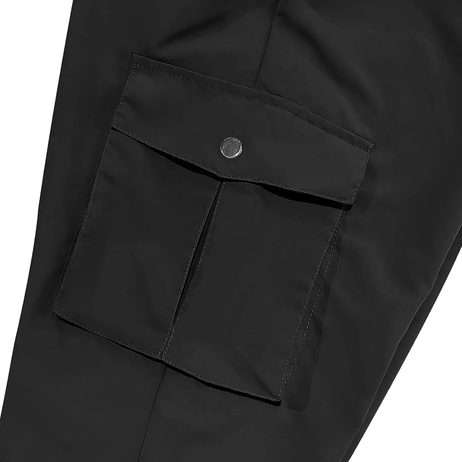 Dgoopd Straight Leg Cargo Pants Men Drawstring Elastic Waist Casual Cargo Pant Mens Cargo Work Pants with Multi Pocket