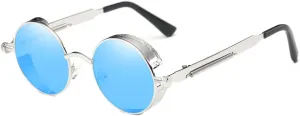 Dollger Vintage Steampunk Retro Metal Round Circle Frame Sunglasses