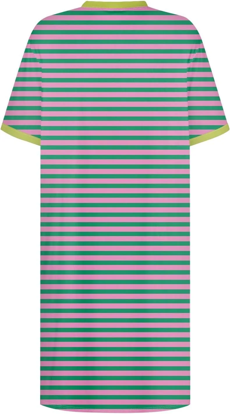 DPKLAD Womens Casual Summer T Shirt Dress Loose Short Sleeve Tunic Dress with Pocket for Women