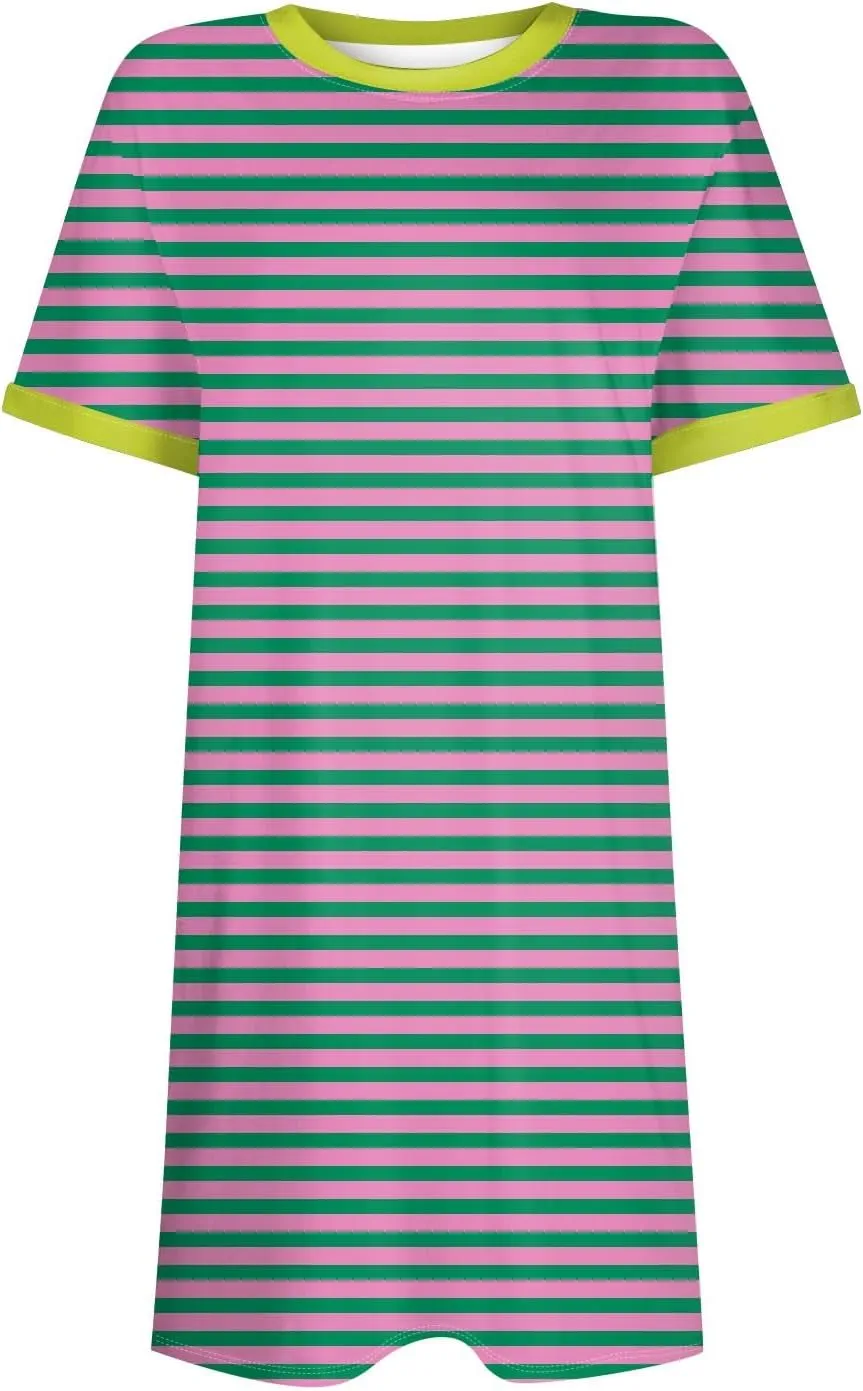 DPKLAD Womens Casual Summer T Shirt Dress Loose Short Sleeve Tunic Dress with Pocket for Women