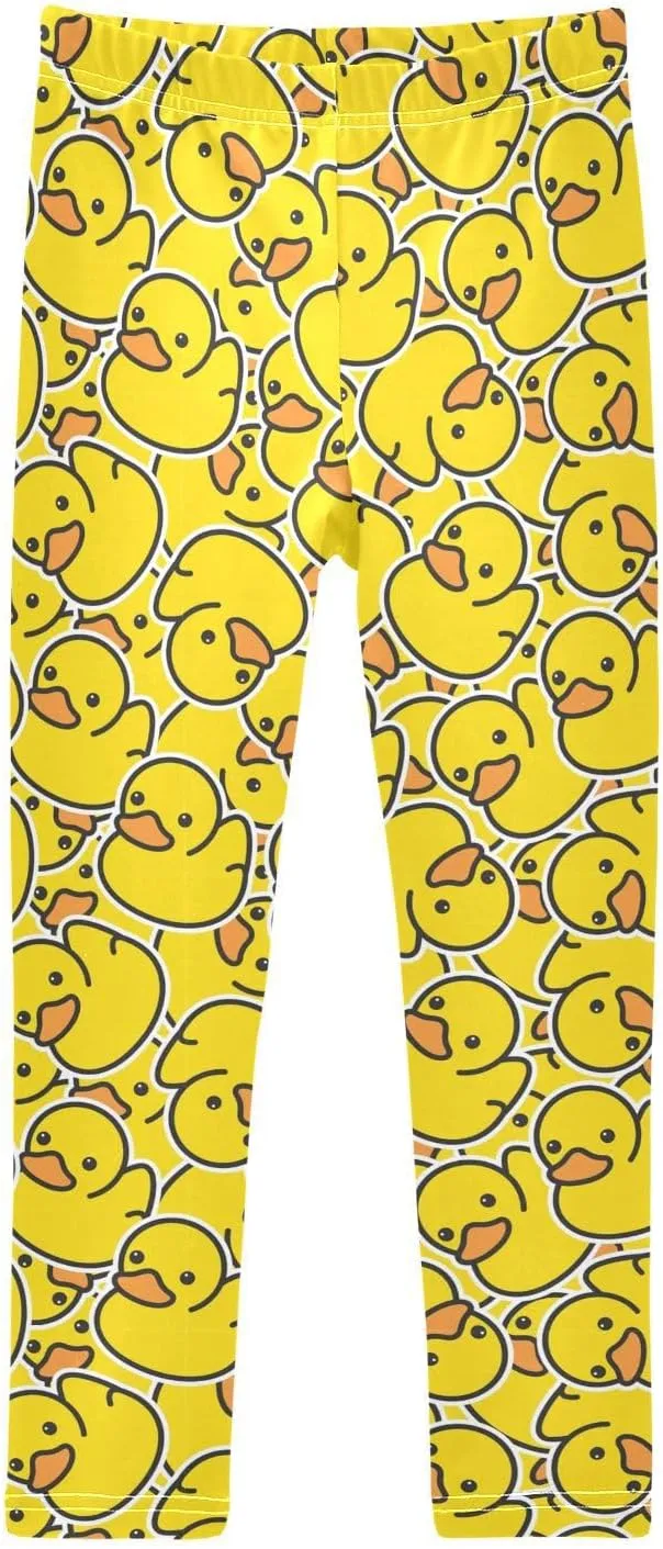 Emelivor Girls Leggings Ankle Length Leggings for Girls Soft Stretch Yoga Pants Athletic Leggings for Kids 4-10 Years