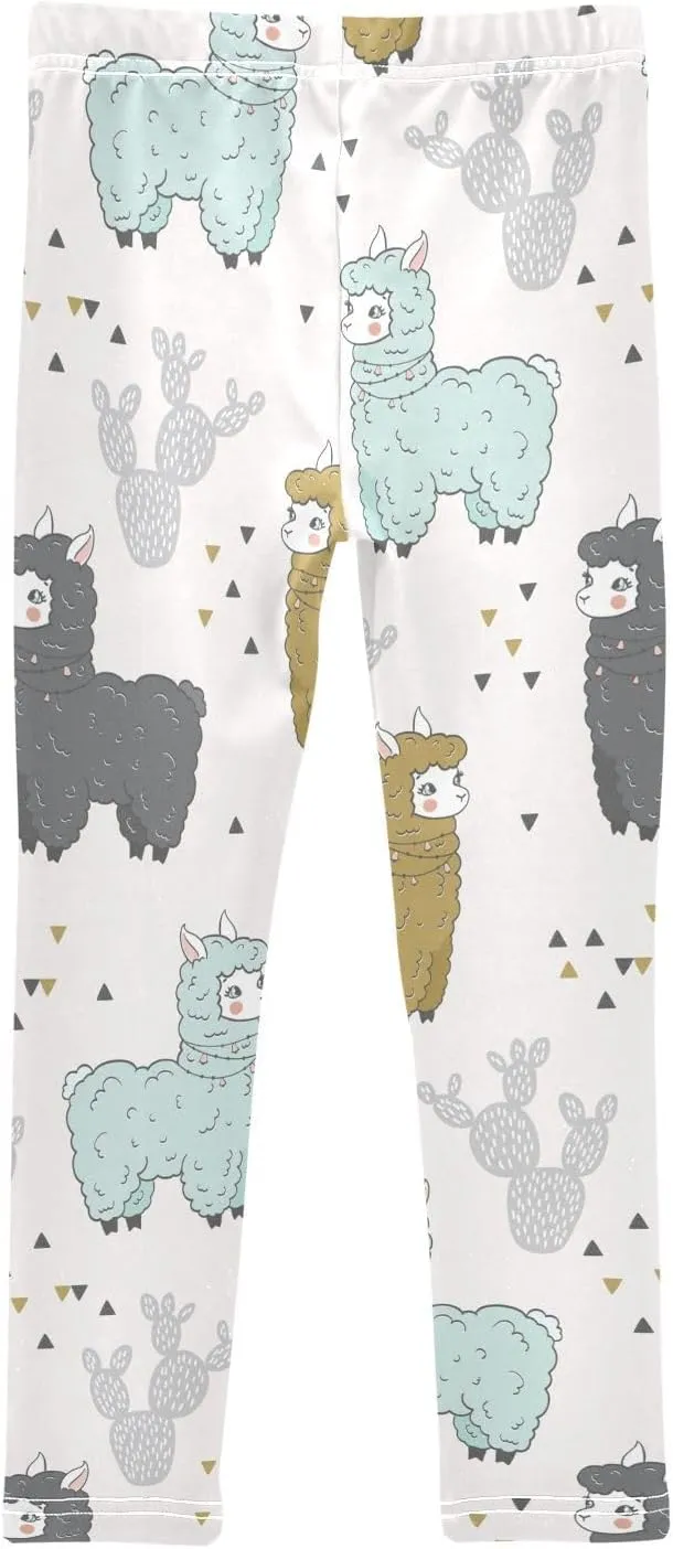 Emelivor Leggings for Girls Stretch Pants Girls Leggings Ankle Length Leggings for Kids Toddler Girls 4-10 Years