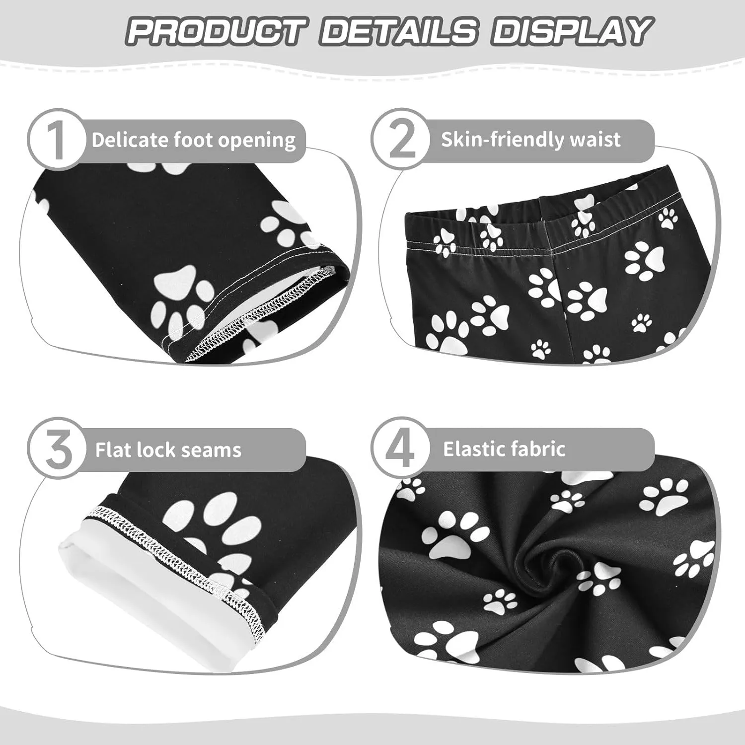 Emelivor Leggings for Girls Stretch Pants Soft Girls Leggings Ankle Length Leggings for Kids Toddler 4-10 Years