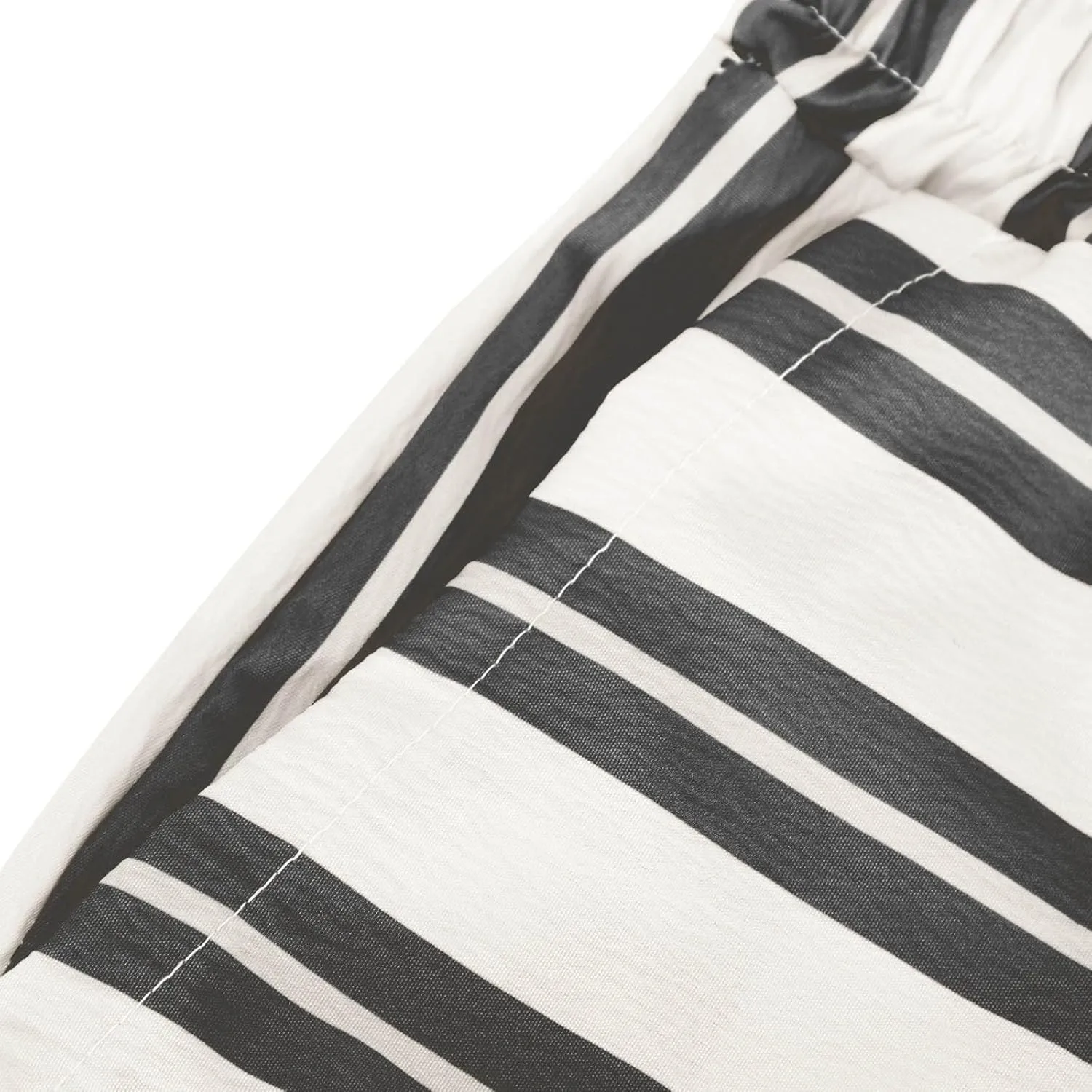 fanmpghleoo Striped Linen Pants Women Summer Drawstring Wide Leg Palazzo Pants for Women Casual High Waisted Linen Trosuers