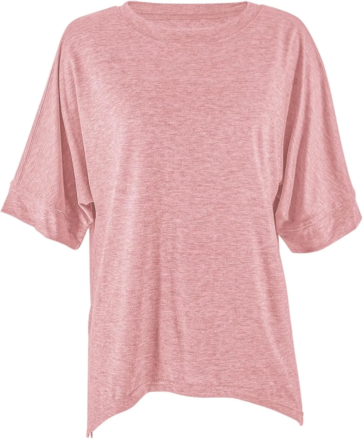 Fanway&EC Women's Short Sleeve T Shirts Crewneck Oversized Tee Casual Summer Tops Loose Fitted