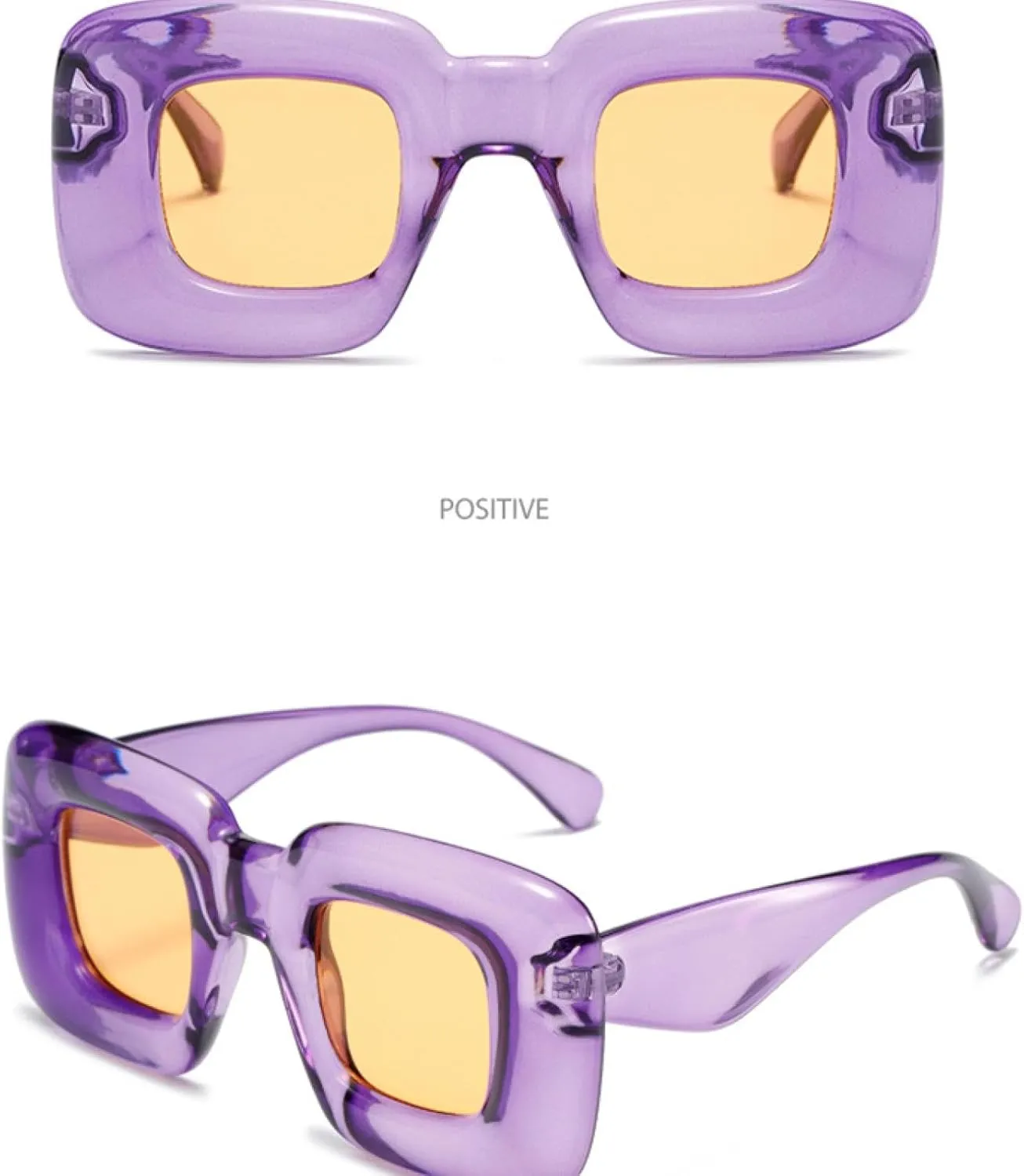 Fashion Colorful Sunglasses Women Purple Yellow Shades Uv400 Men Sun Glasses