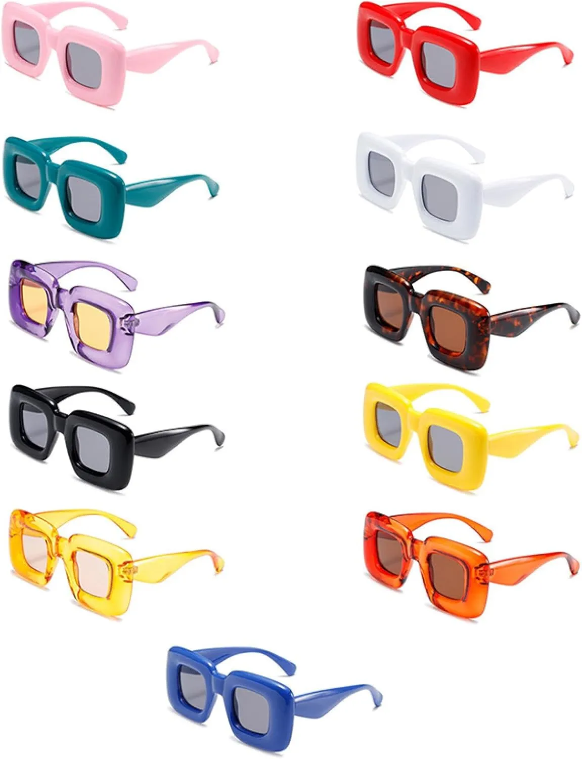 Fashion Colorful Sunglasses Women Purple Yellow Shades Uv400 Men Sun Glasses
