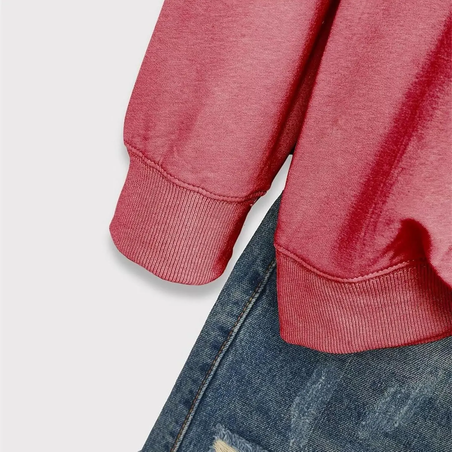 Fashion Sweatshirt for Women Funny Letter Print Regular Fit Long Sleeve Crewneck Pullovers Lightweight Hoodless Tops