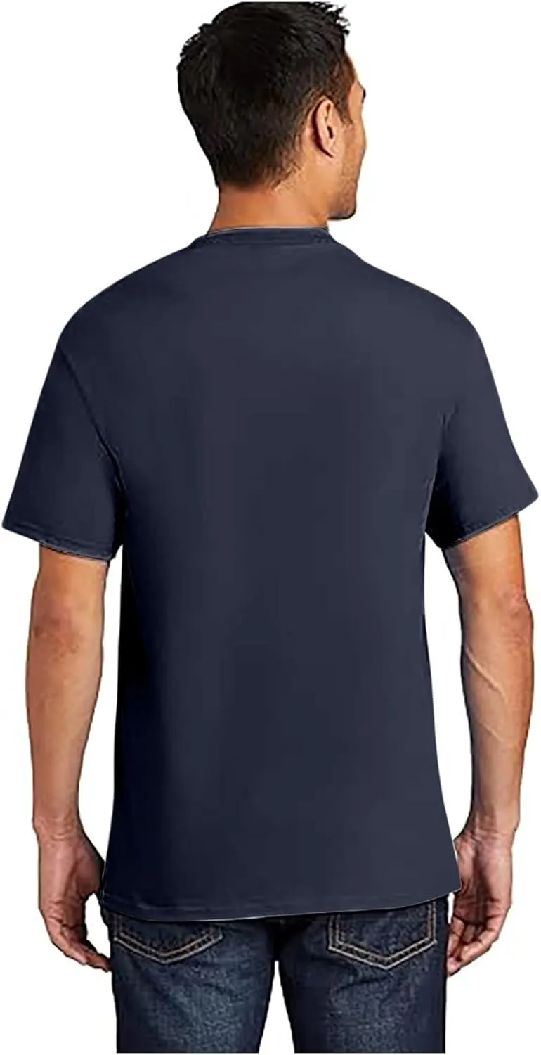 Finelylove Mens Oversized Cotton T-Shirts Big and Tall Short Sleeve Crewneck Casual Shirts Summer Cotton Basic Tee Tops