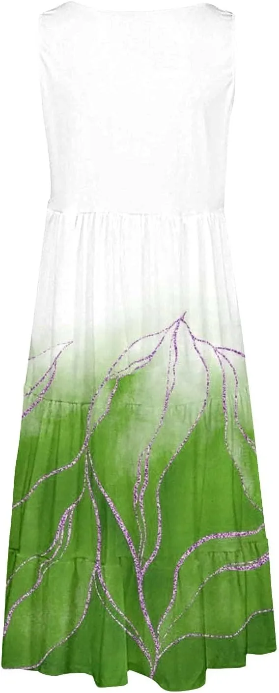Floral Dress Long Dress with Pockets Short Sleeve Dresses Flowy Beach Swing 2025 Boho Floral Print Beach Cover
