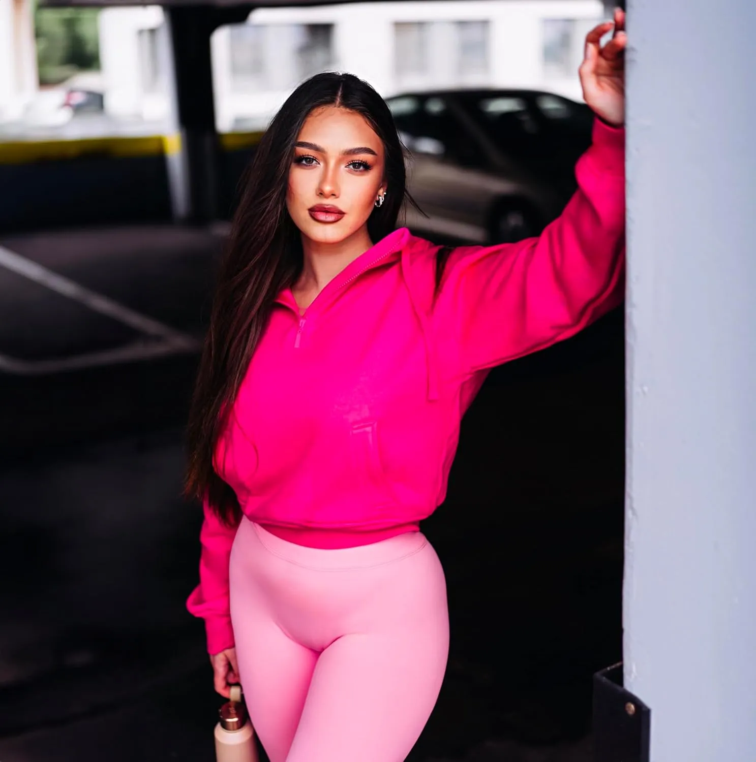 French Terry Cropped Zip Up Hoodies Sweatshirt for Women Half Zip Pullover Sweater Hoodie Workout Jacket