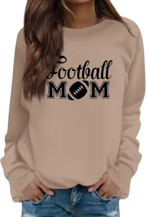 Game Day Sweatshirt for Women Funny Letter Print Basic Crewneck Long Sleeve Hoodless Tunics Fall Trendy Pullover Tops