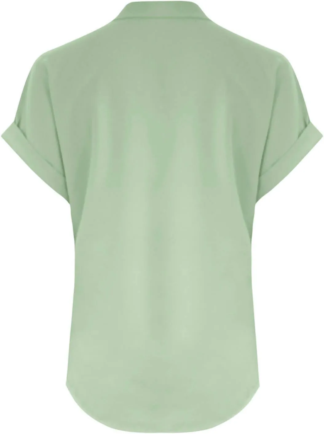 Gauze Shirts for Women Plus Size Linen Short Sleeve Cute Summer Tops Notched V Neck Button Loose Dressy Blouses