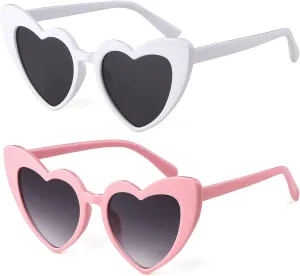 GIFIORE Heart Sunglasses Vintage Retro Oversized Heart Shaped Cat Eye Sun Glasses