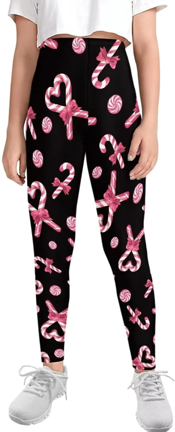 Girls Leggings Full Length Activewear Leggings Stretch Tummy Control Yoga Pants Girls and Toddlers' Leggings