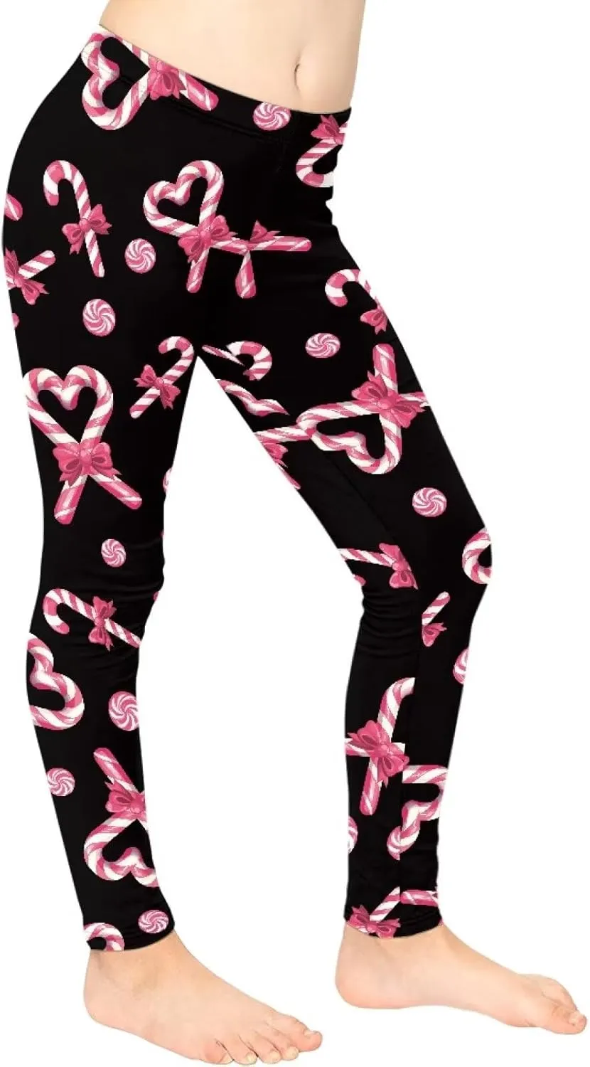 Girls Leggings Full Length Activewear Leggings Stretch Tummy Control Yoga Pants Girls and Toddlers' Leggings