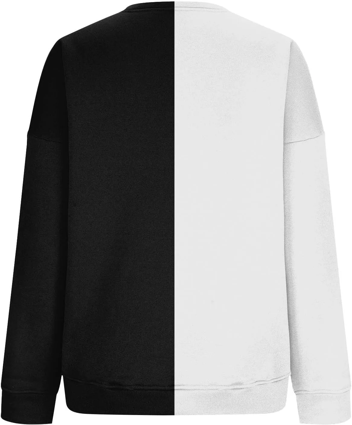 GOFULY Crew Neck Oversized Sweatshirt For Girls Long Sleeve Fall Tops Crop Striped Color Block Sweatshirts Winter Pullover