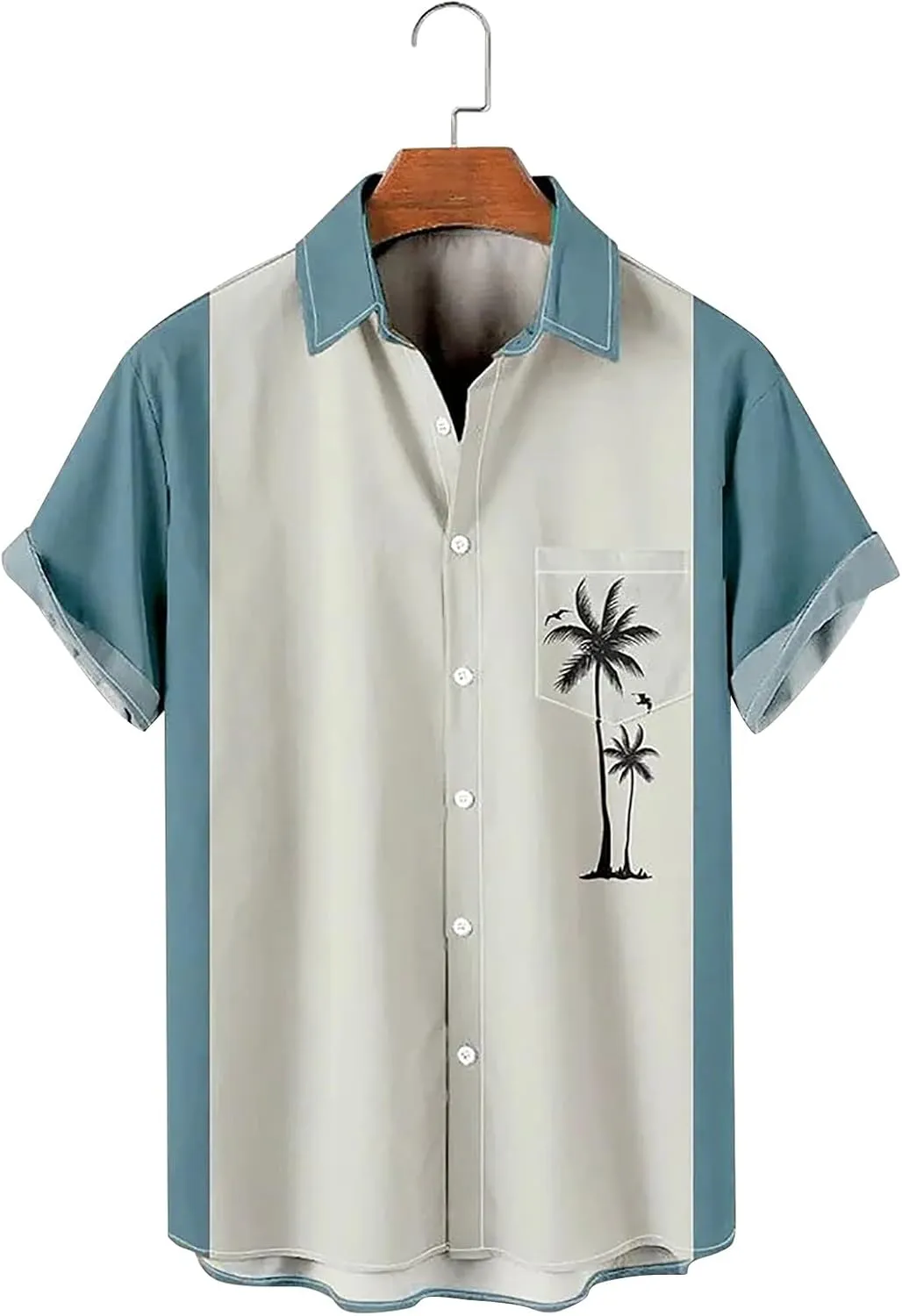 Hawaiian Shirt for Men Button Down Short Sleeve Beach Tropical Casual Big and Tall Shirts Cuban Printed Summer Tshirts