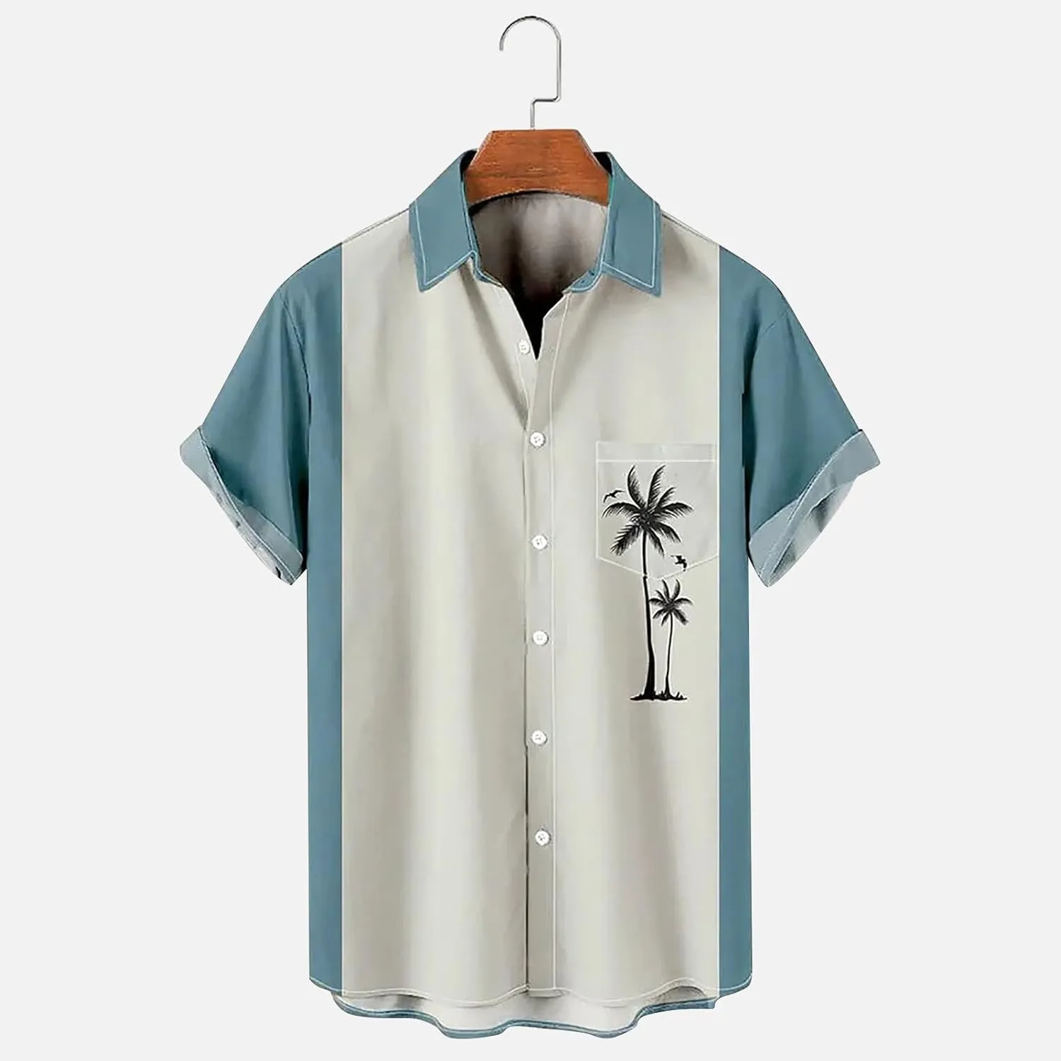 Hawaiian Shirt for Men Button Down Short Sleeve Beach Tropical Casual Big and Tall Shirts Cuban Printed Summer Tshirts