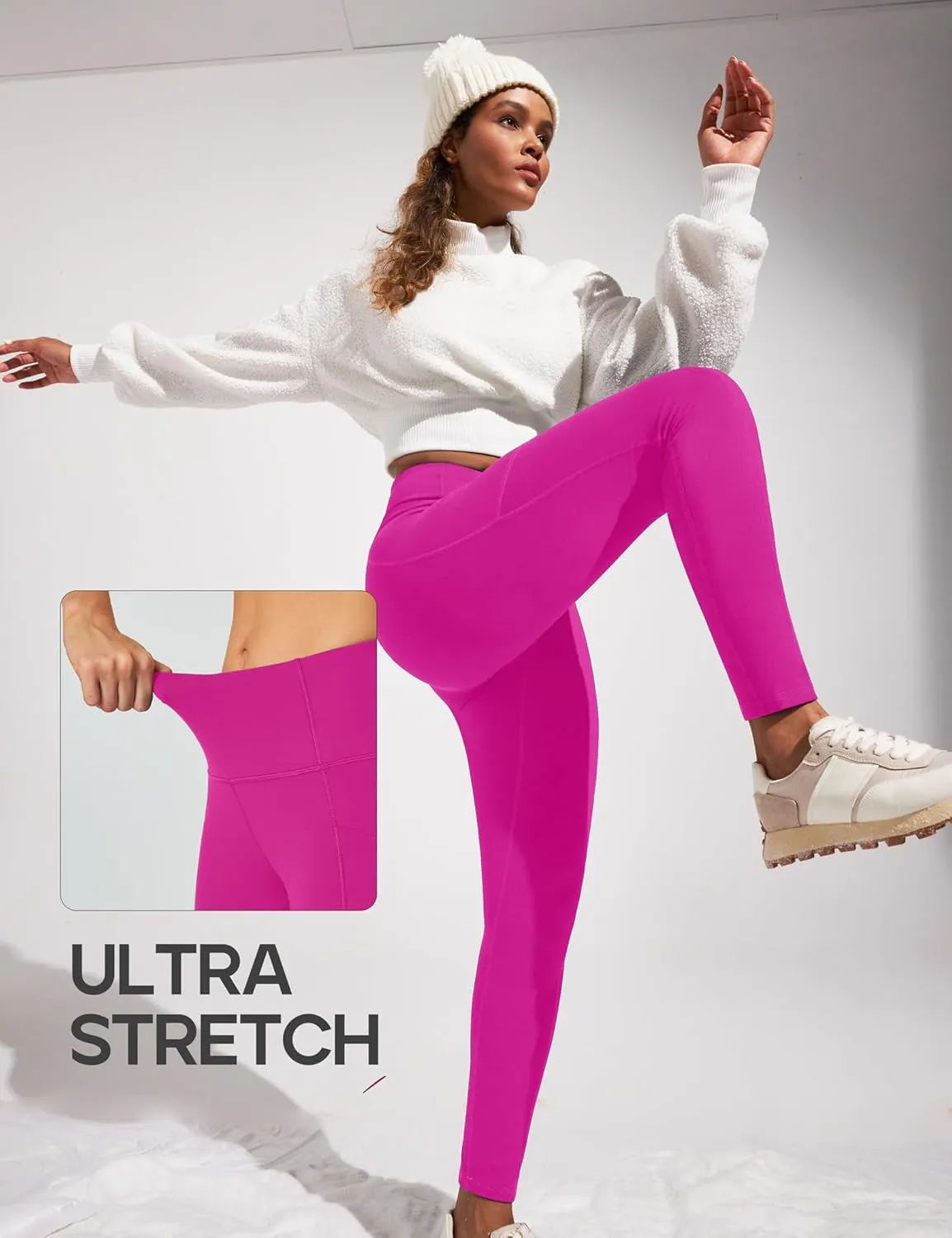 Heathyoga Fleece Lined Leggings with Pockets for Women Thermal Leggings Warm Leggings Women Winter High Waisted Yoga Pants