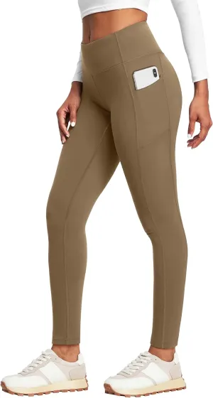 Heathyoga Fleece Lined Leggings with Pockets for Women Thermal Leggings Warm Leggings Women Winter High Waisted Yoga Pants