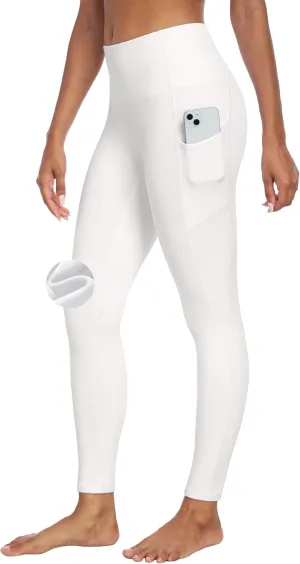 Heathyoga Fleece Lined Leggings with Pockets for Women Thermal Leggings Warm Leggings Women Winter High Waisted Yoga Pants