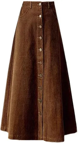 High-Waist A-line Skirt for Women,Spring,Korean-Style mid-Length one-Step Skirt