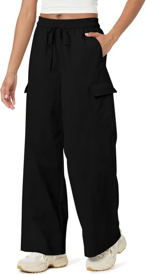 High Waisted Cargo Pants Women Y2K Drawstring Baggy Trendy Trousers with Pockets Casual Sweatpants Streetwear
