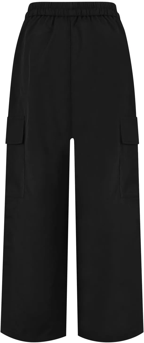 High Waisted Cargo Pants Women Y2K Drawstring Baggy Trendy Trousers with Pockets Casual Sweatpants Streetwear