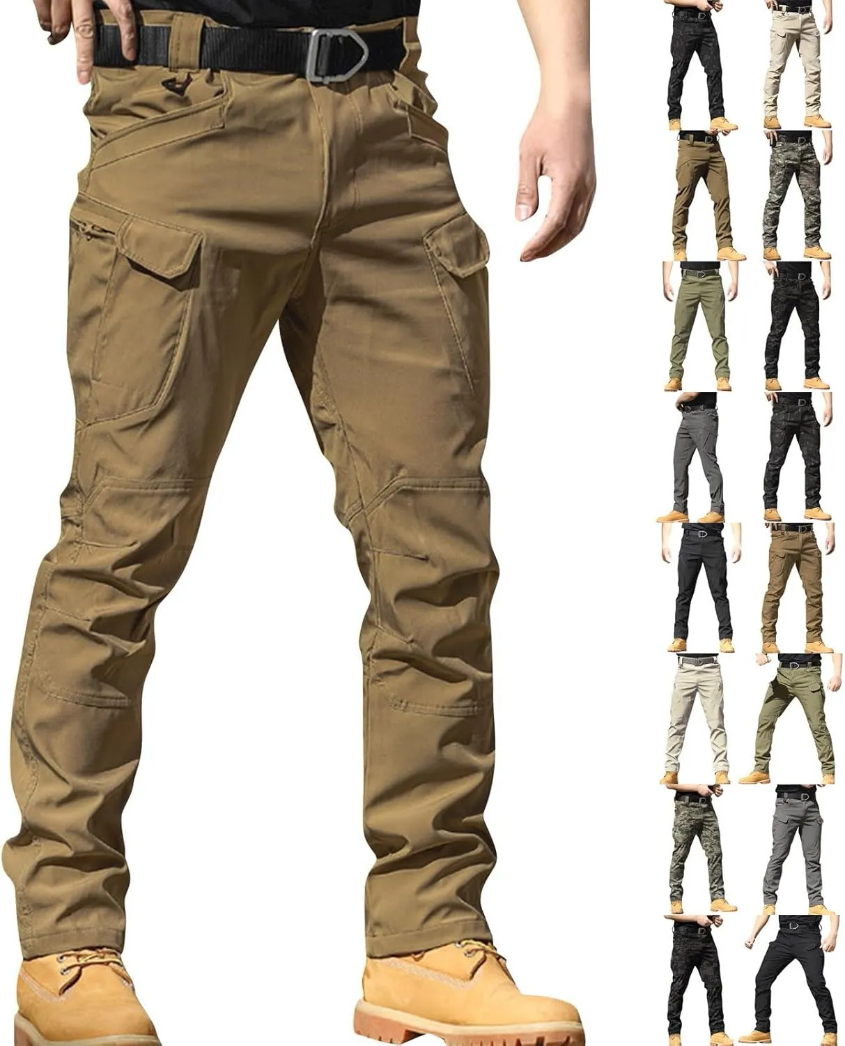 Hiking Pants Men Outdoor Travel Camping Cargo Work Pants Ripstop Resistant Waterproof Pockets Flexcamo Tactical Pant