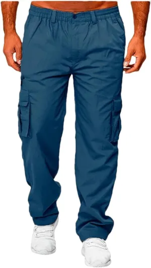 Hndudnff Men Jogger Cargo Pants Casual Multi Pockets Military Tactical Trousers Cargo Pants
