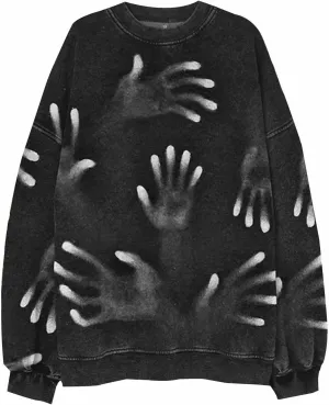Horror Monster Graphic T Shirt for Men Novelty 3D Printed Long Sleeve Sweatshirts Halloween Scary Cosplay Costume Top