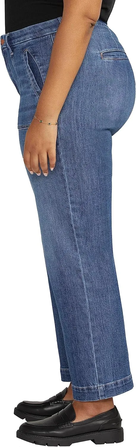 JAG Women's Plus Size Sophia High Rise Wide Leg Jeans-Legacy
