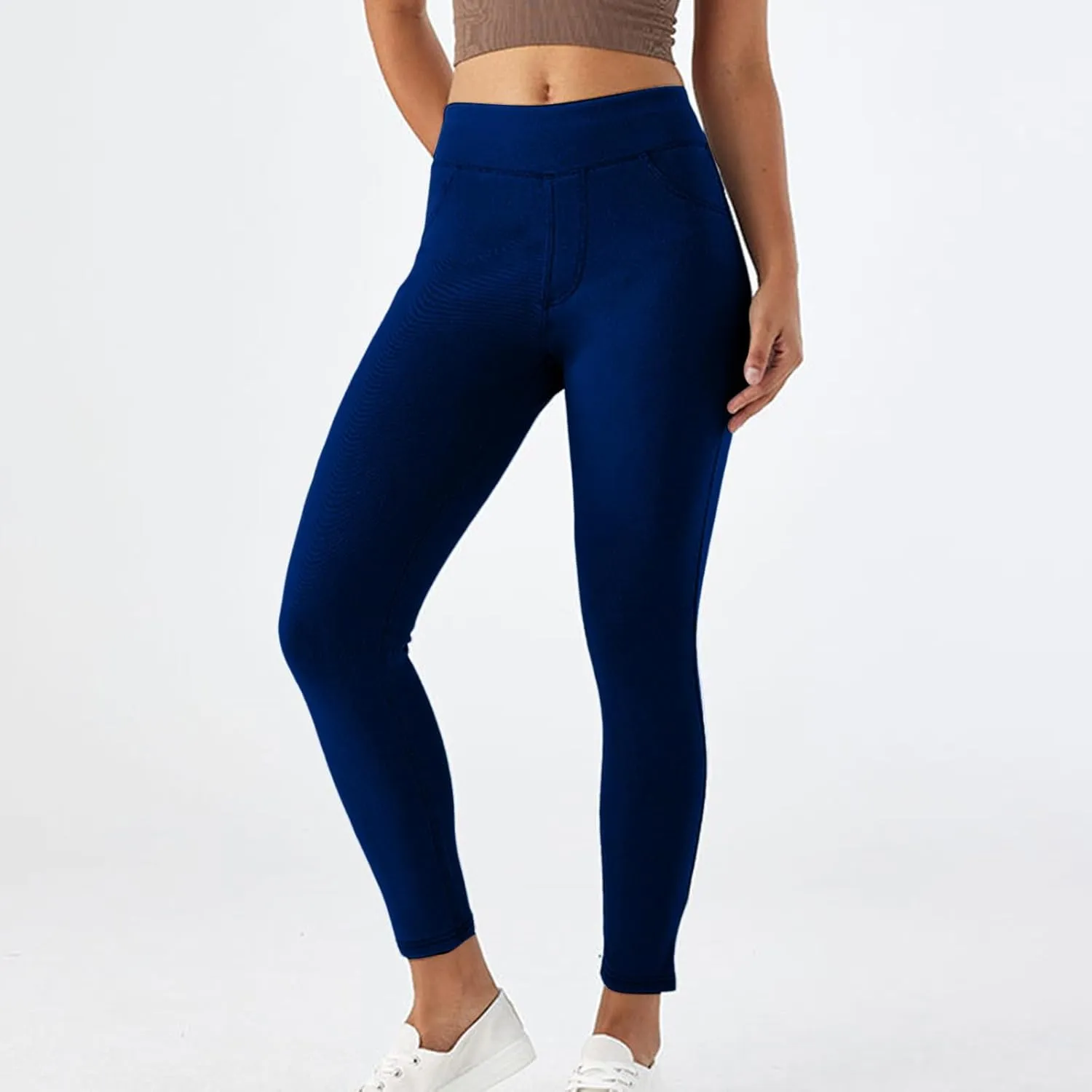 Jeggings for Women Tummy Control Stretch Jeans High Waisted Skinny Denim Pants Pull On Butt Lifting with Pockets