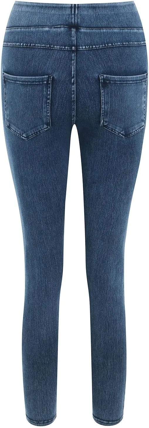Jeggings for Women Tummy Control Stretch Jeans High Waisted Skinny Denim Pants Pull On Butt Lifting with Pockets