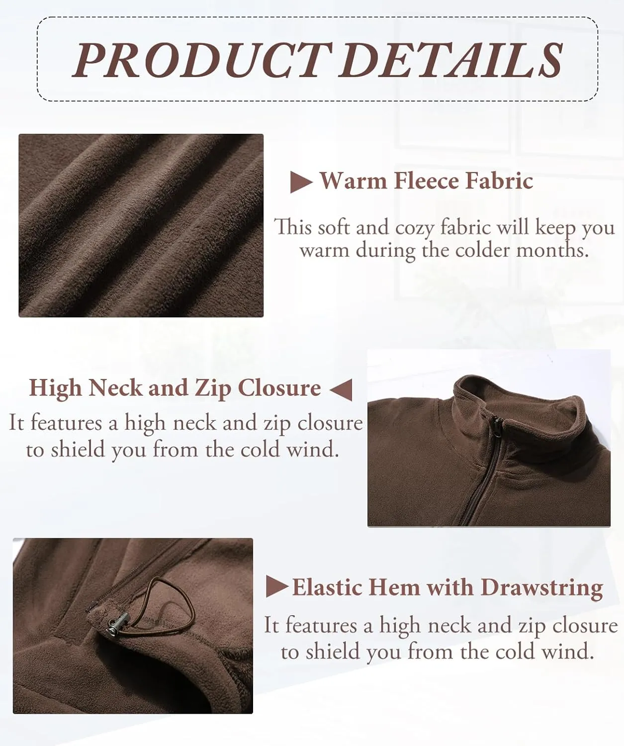 Kissonic Women's Oversized Zip Up Hoodies Cropped Long Sleeve Sherpa Pullover with Drawstring