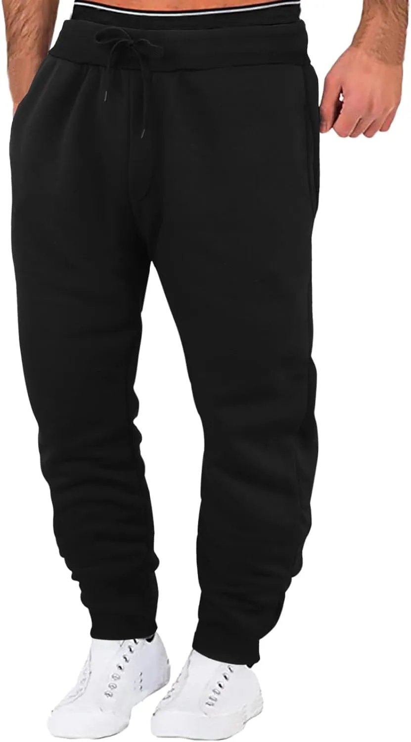LCMTWX Mens Hiking Pants Elastic Casual Sport Joggings Solid Sweatpants Pockets Men's Casual Pants Men Joggers Mens Joggers