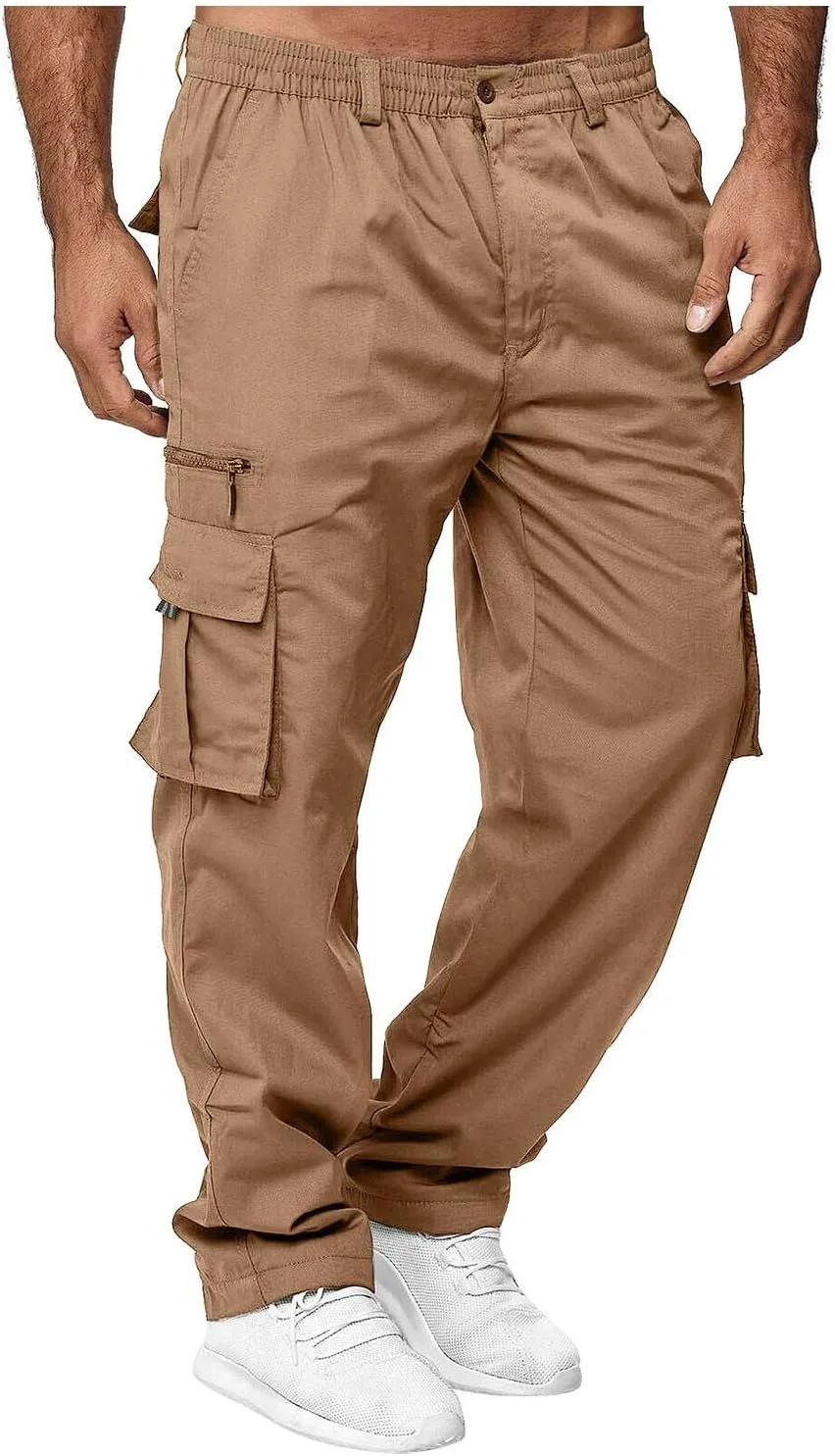 lcyhony Mencomfy Cargo Pants Relaxed Fit Multipants - High Stretch Multi-Pocket Durable Cargo Pants Summer Casual Work Pant