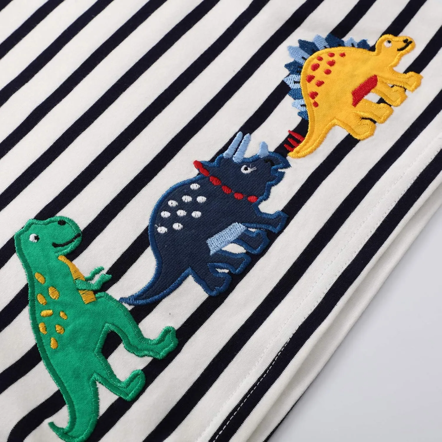 LOKTARC Boys Dinosaur T-Shirts Crewneck Short Sleeve Shirts 3-Pack Toddler Tops