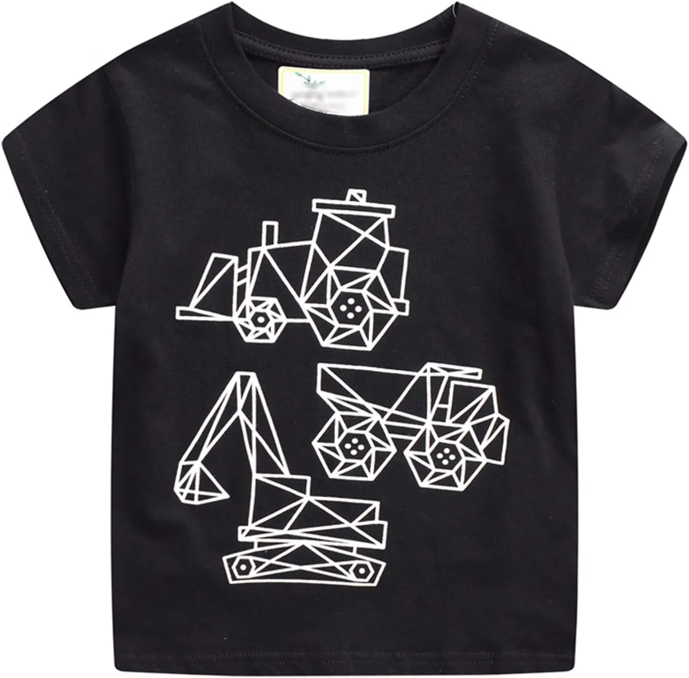 LOKTARC Boys Dinosaur T-Shirts Crewneck Short Sleeve Shirts 3-Pack Toddler Tops