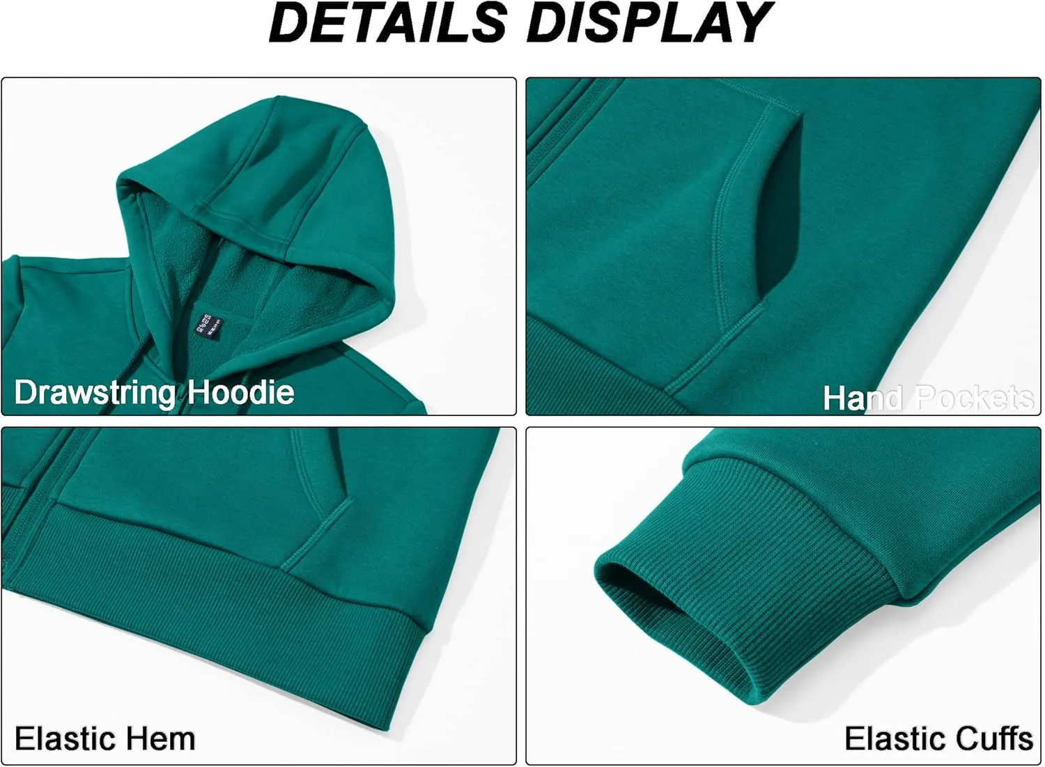 MAGCOMSEN Women's Fleece Lined Zip Up Hoodies Casual Hooded Jacket Workout Full Zip Sweatshirts Pocket Coats