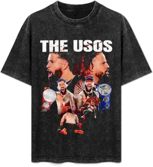 Men Women Vintage Oversized Drop Shoulder Short Sleeve T-Shirts Funny Wash Solid Tee Top