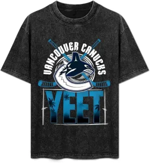 Men Women Vintage Oversized Drop Shoulder Short Sleeve T-Shirts Funny Wash Solid Tee Top
