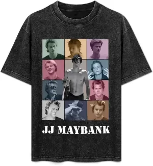 Men Women Vintage Oversized Drop Shoulder Short Sleeve T Shirts Novelty Wash Solid Tee Tops