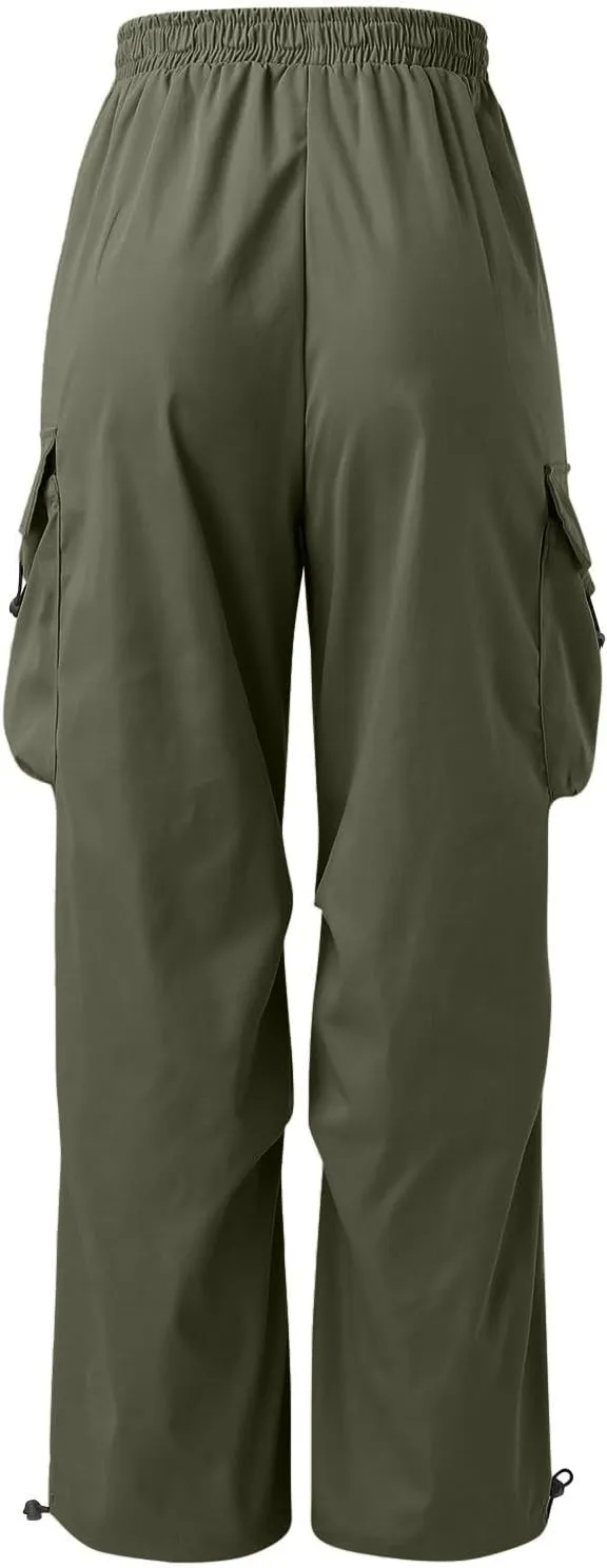 Mens Baggy Cargo Pants Trendy Casual Parachute Pants Plus Size Drawstring Sweatpants Loose Harem Joggers Streetwear