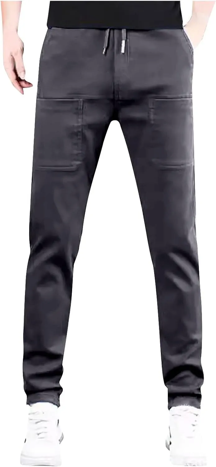 Mens Big and Tall Cargo Pants, High Stretch Multi-Pocket Durable Cargo Pants, Lightweight Tactical Water Proof Pant