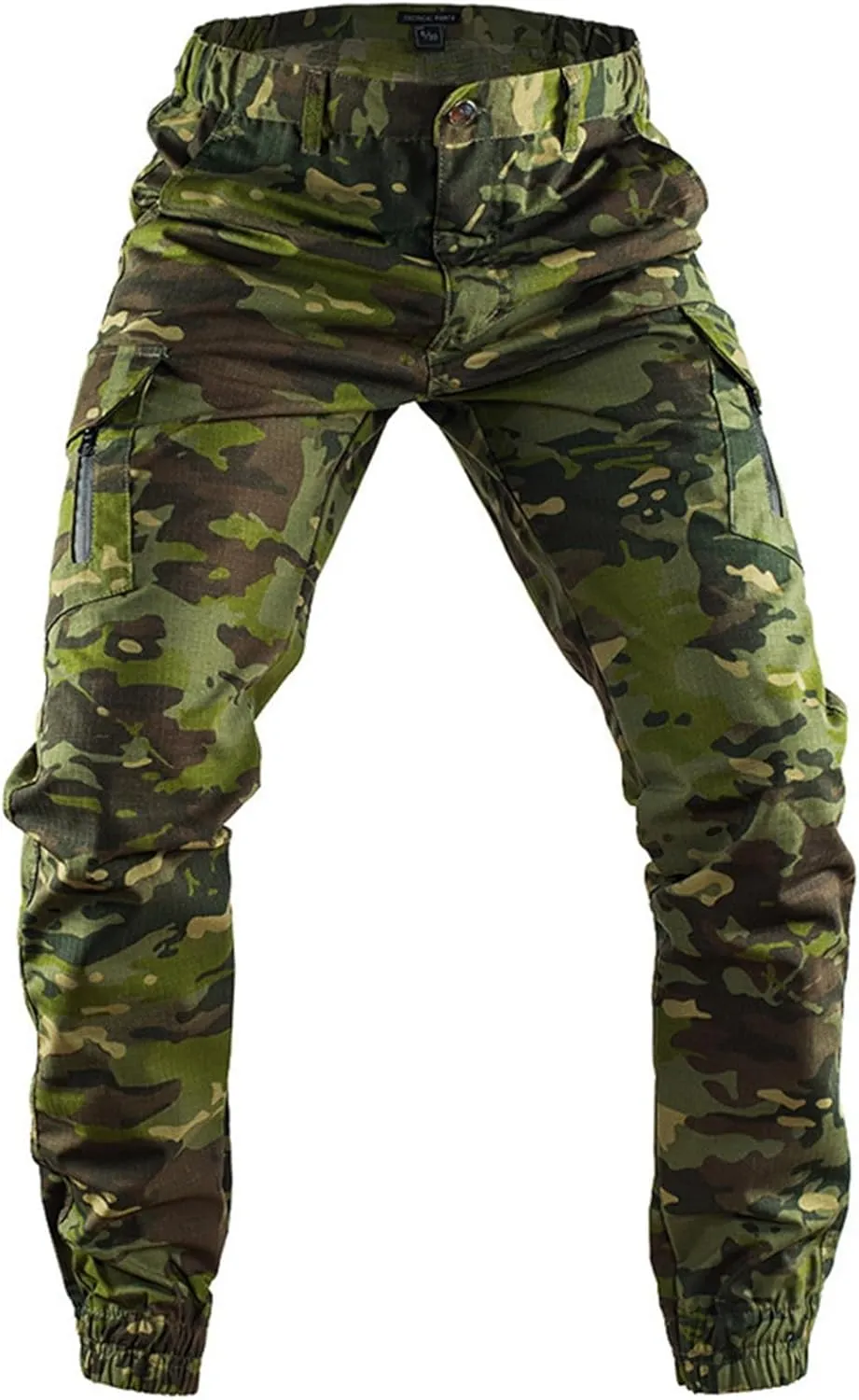 Men's Camo Jogger Pants Military Army Combat Cargo Pants Leg-Bound Tapered Casual Camouflage Tactical Pants