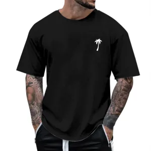 Men's Coconut Printed Graphic Tees Soft Lightweight Crew Neck Short Sleeve T-Shirts Casual Summer Streetwear