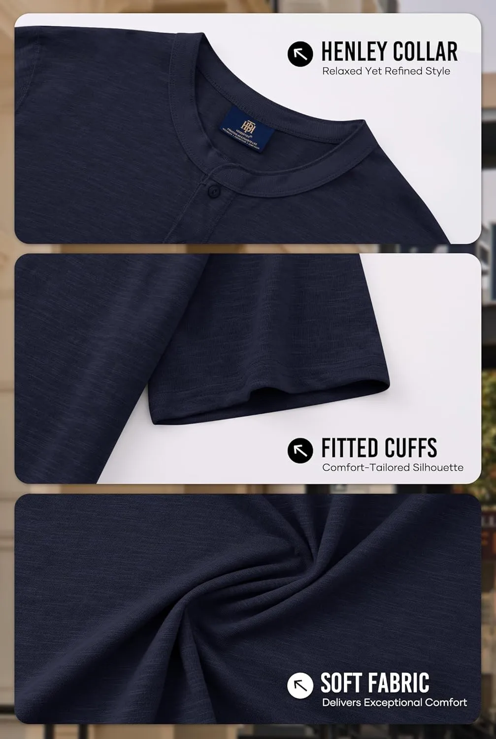 Mens Henley Shirts Casual Stretch Solid Color Short Sleeve T-Shirts (S-XXL)